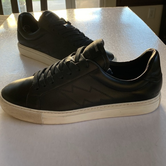 ZADIG & VOLTAIRE Men’s Black Leather Shoes Size 43 - Picture 2 of 8